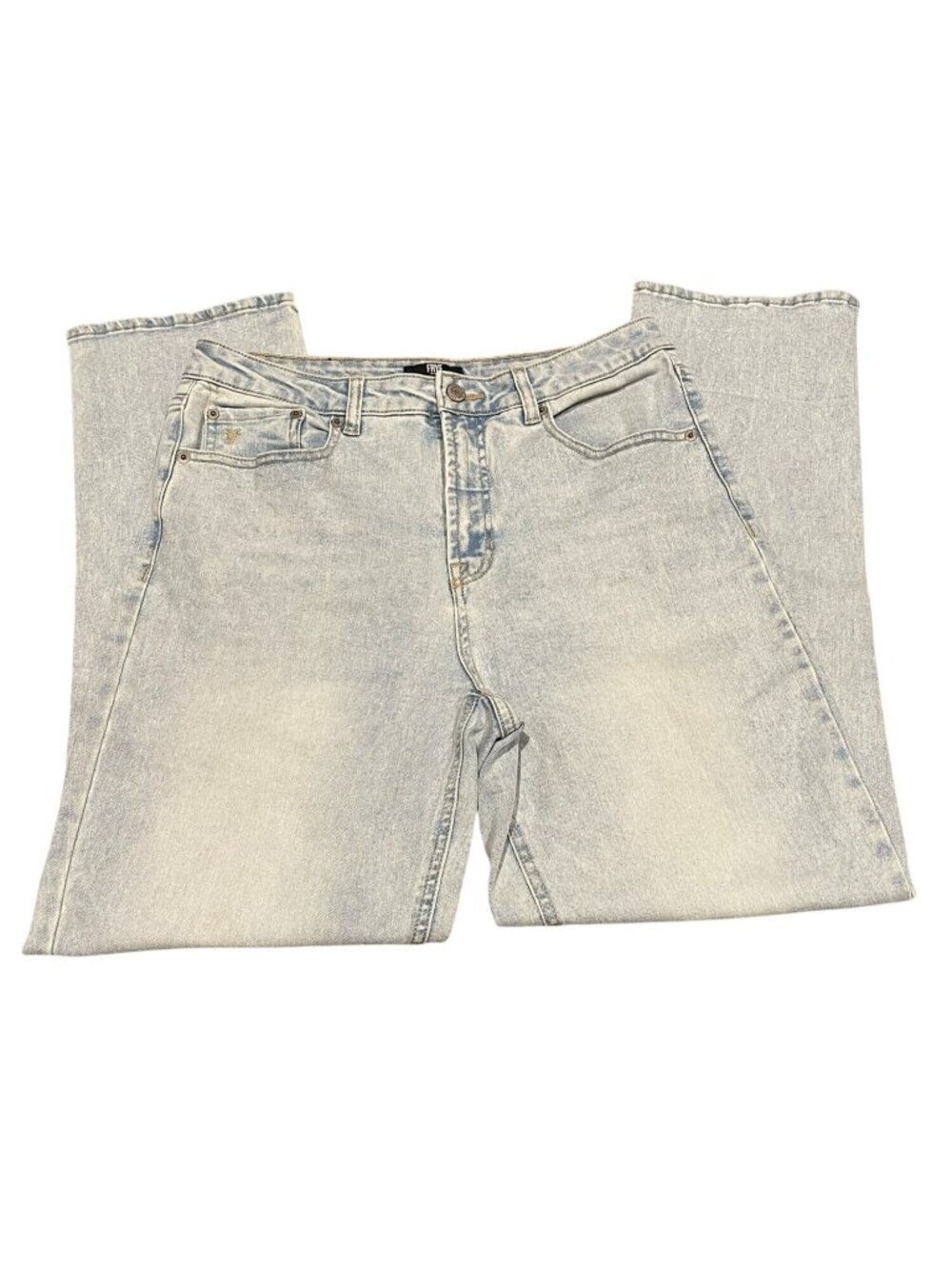Frye Light Wash High-Rise Straight Leg Denim Jeans Sz 6/28 Cotton Blend 1859395